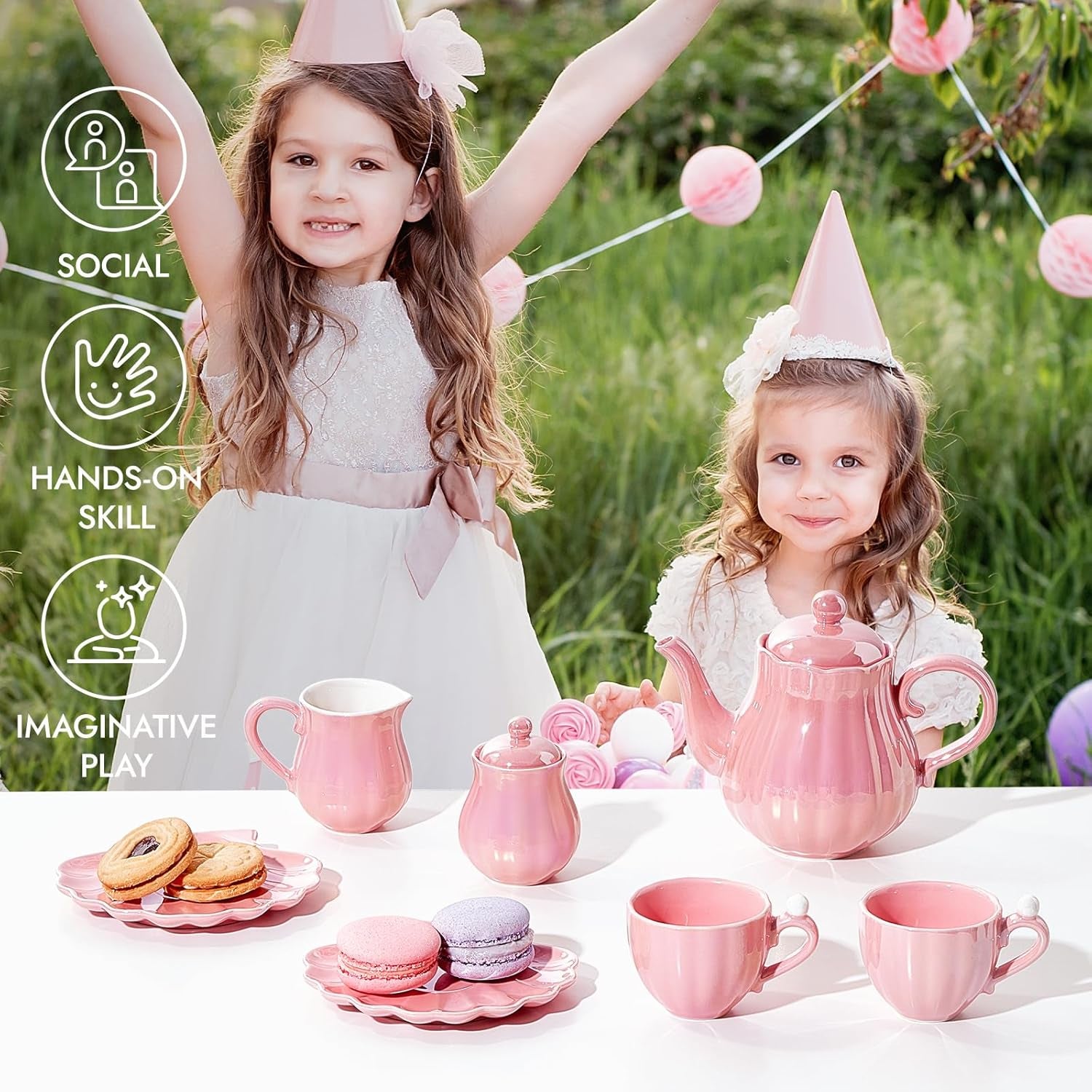 Pearl Pink Porcelain Tea Set