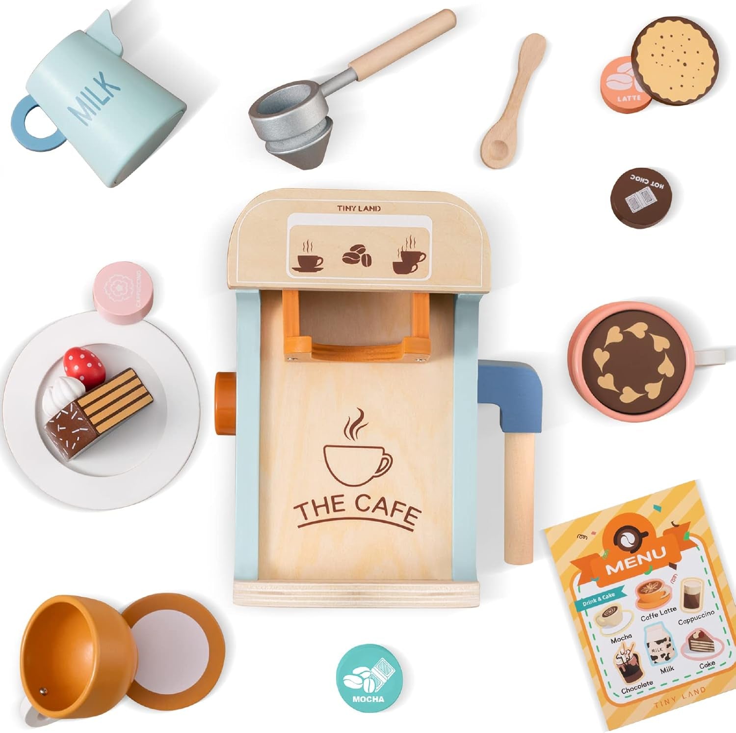 Kids Wooden Coffee Maker Set