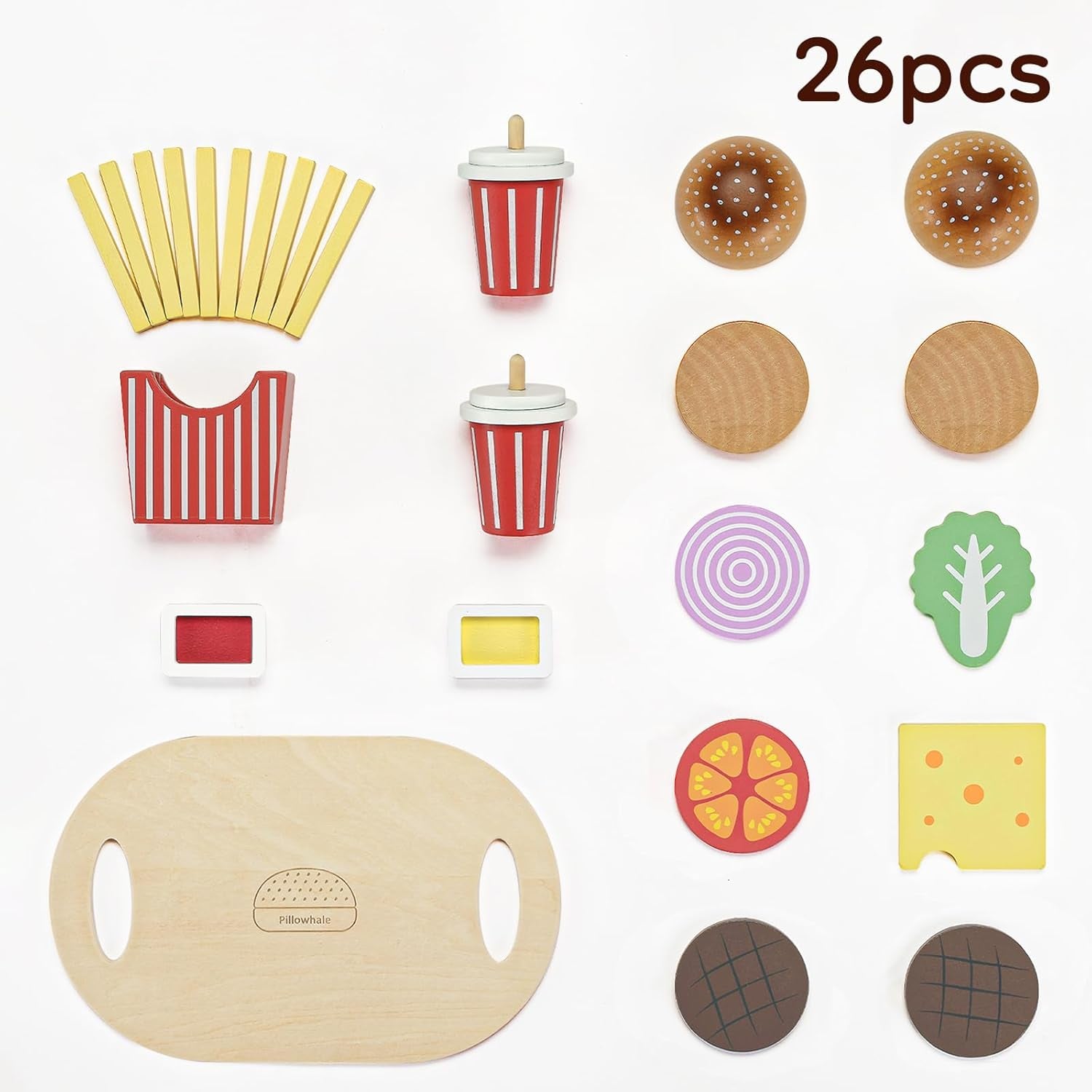 Wooden Burger Play Set