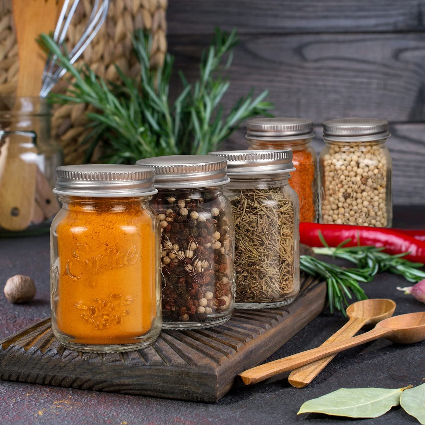 14-Piece Mini Mason Jar Spice Set