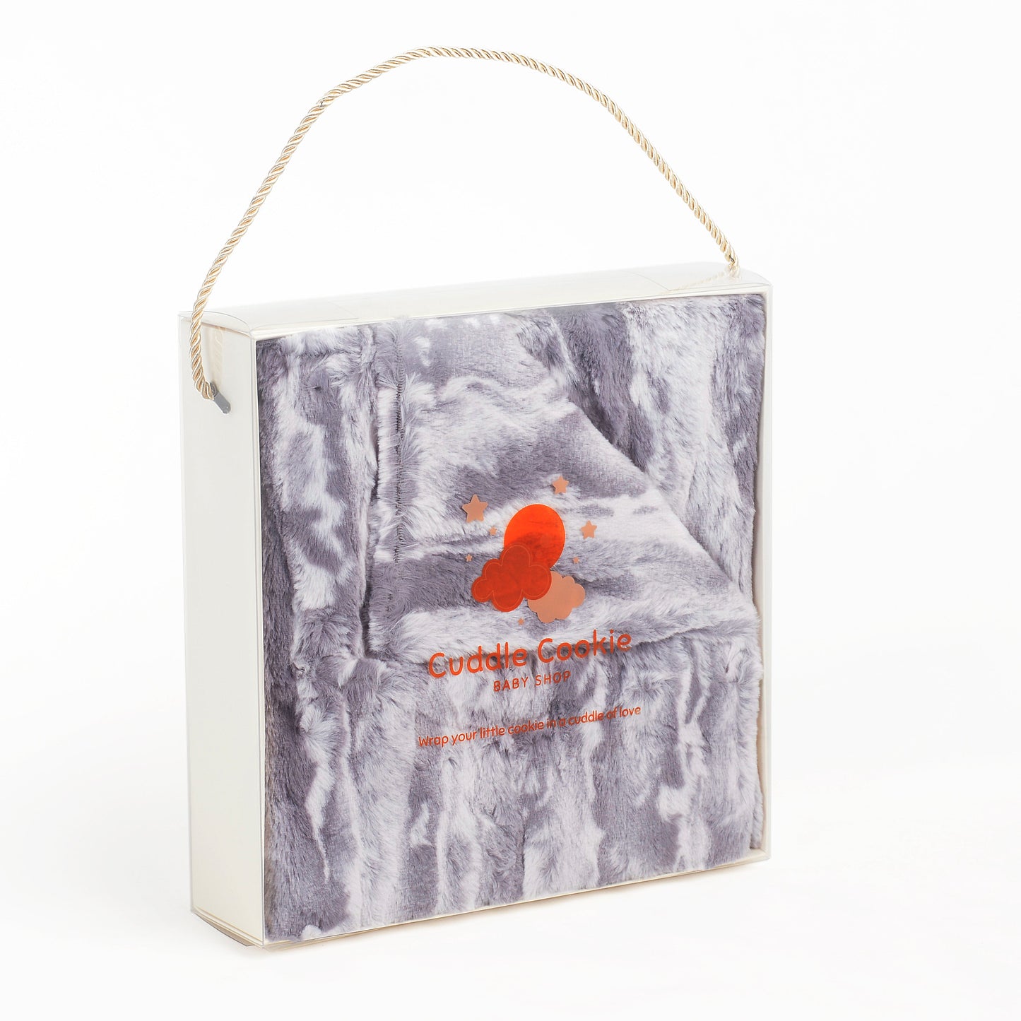Kids Super Soft Marble Grey Fur Blanket