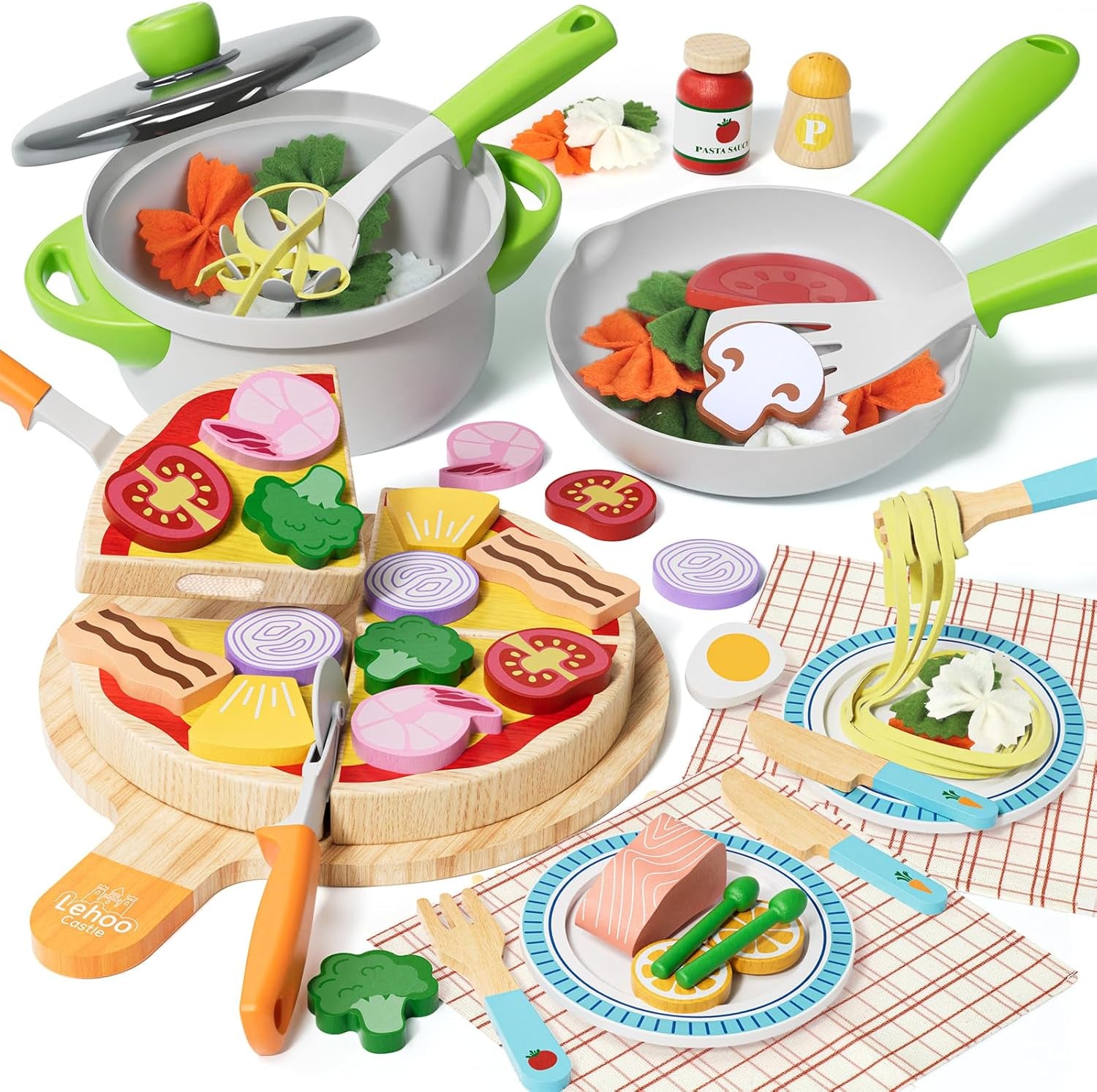 Lehoo Castle Wooden Kitchen Play Set