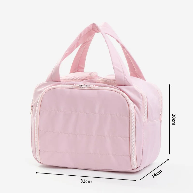 Large Capaci Portable Lightweight Makeup Bag Women's Travel Miscellaneous Storage Bag Handheld Organizer Cosmetic Pouch Wash Bag
