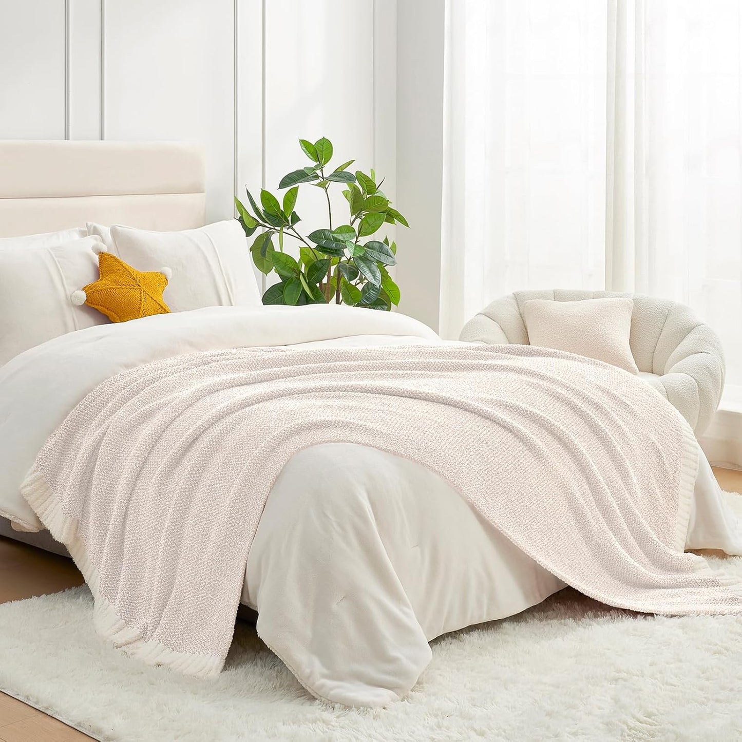 Snuggle Sac Knitted Throw Blanket