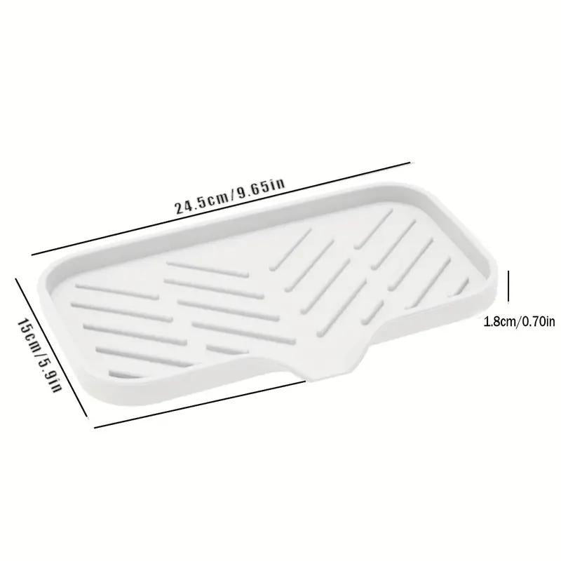 Versatile Silicone Kitchen Sponge Holder - Sink Pad & Drain Storage Tray for Sponges and Soap Bars