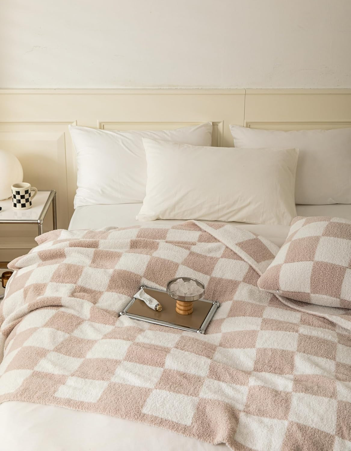 Ultra-Soft Microfiber Checkered Throw Blanket