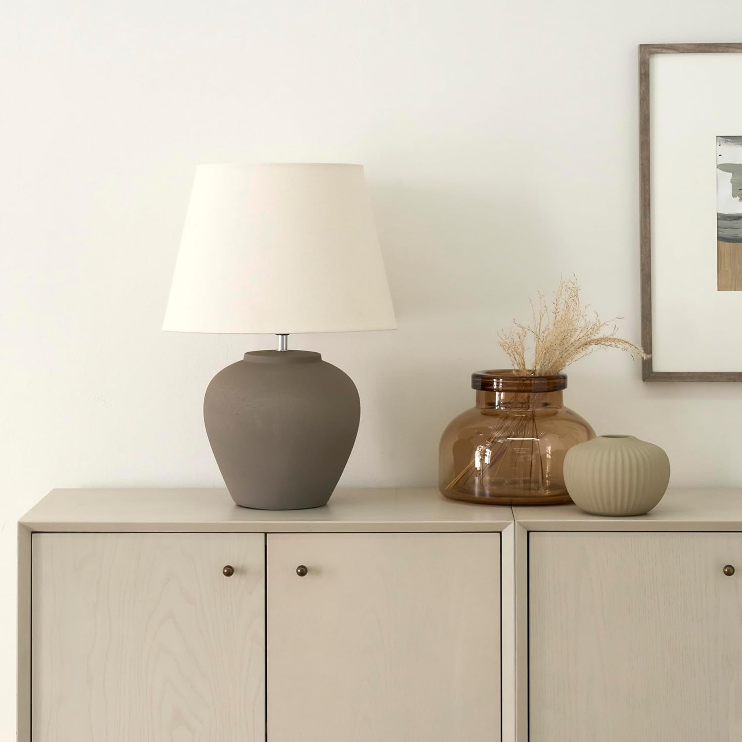  Brown Ceramic Pot Table Lamp