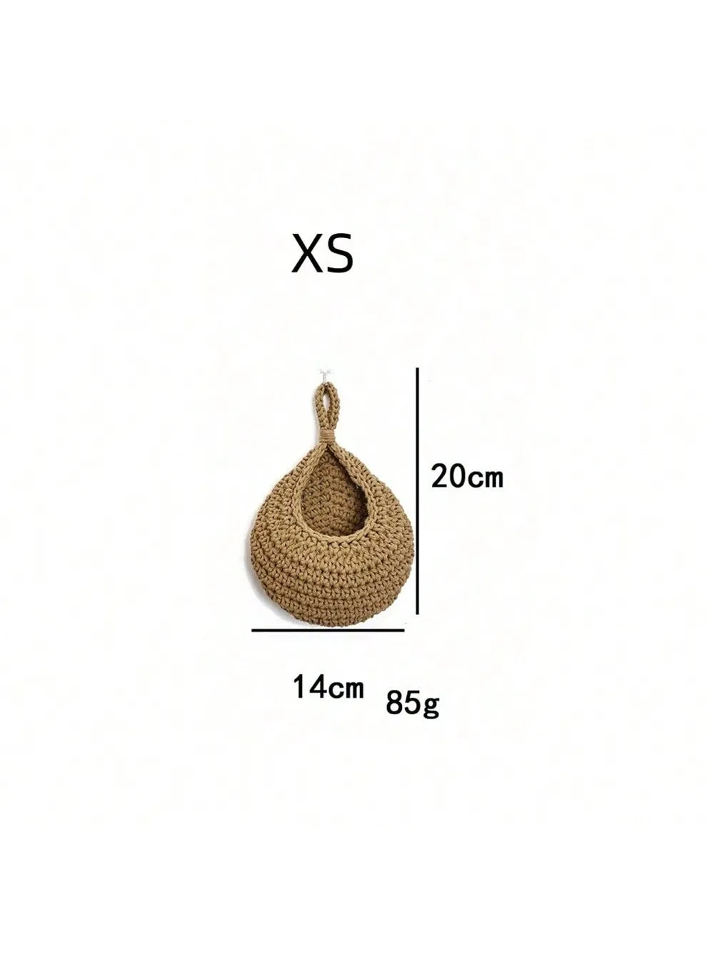 Wall Decor Hanging Basket, Bohemian Woven Basket Planting Planter Container Teardrop Shape Suitable for Vegetables and Fruits
