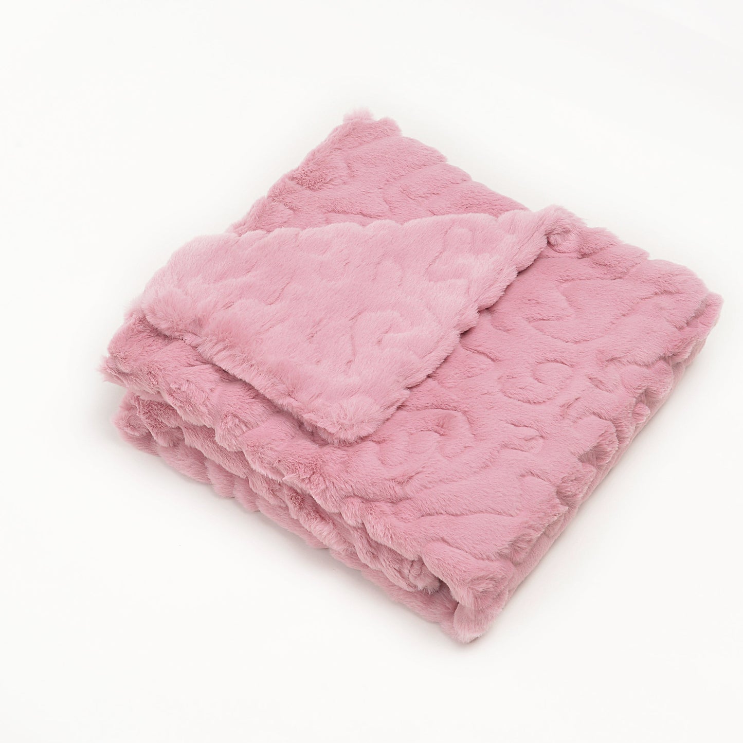 Kids Ultra-Soft Solid Pink Fur Blanket