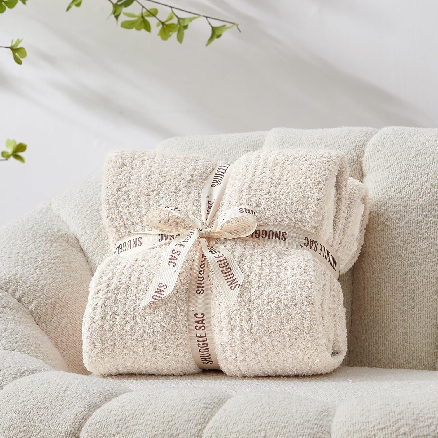 Snuggle Sac Knitted Throw Blanket
