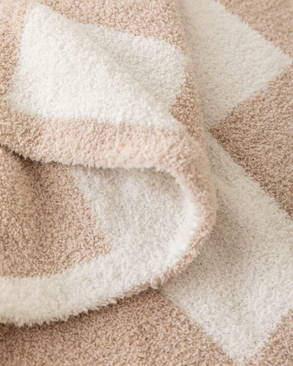 Ultra-Soft Microfiber Checkered Throw Blanket