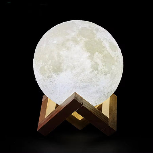 Rechargeable Moon Lamp LED Night Light Creative Touch Switch Moon Light for Bedroom Decoration
