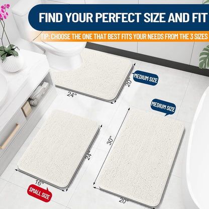 OLANLY Ultra-Soft Chenille Bath Rug