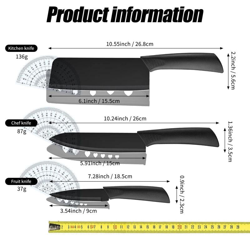 Chef's Knife Sets in Matte Black