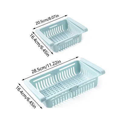 Multi Functional Refrigerator Storage Basket, Retractable Refrigerator Partition Storage Rack, Kitchen Drain