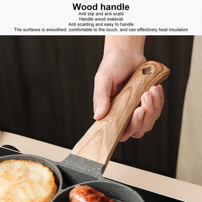 4-Hole Frying Pan | Made of Maifan Stone | Non-Stick