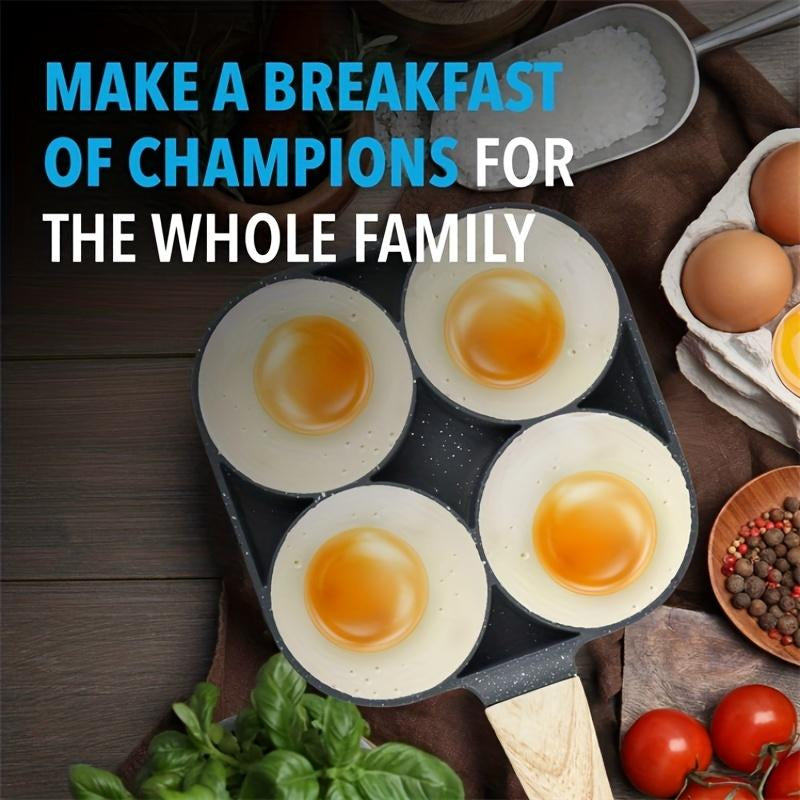  4-Hole Frying Pan | Made of Maifan Stone | Non-Stick