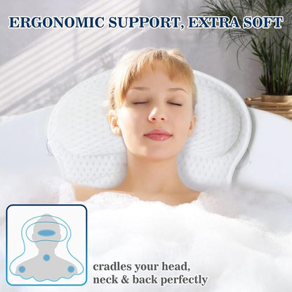 Luxury 4D Air-Mesh Bath Pillow