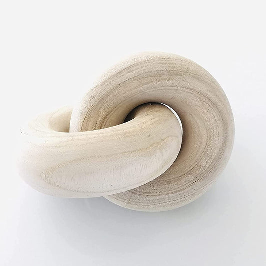 Wood Knot Decor Chain Link Decorations Beige