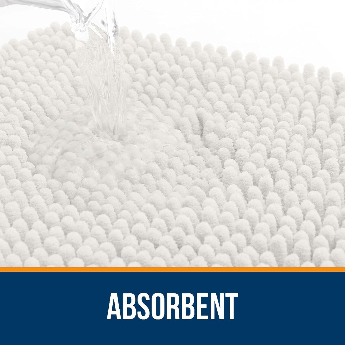 OLANLY Ultra-Soft Chenille Bath Rug