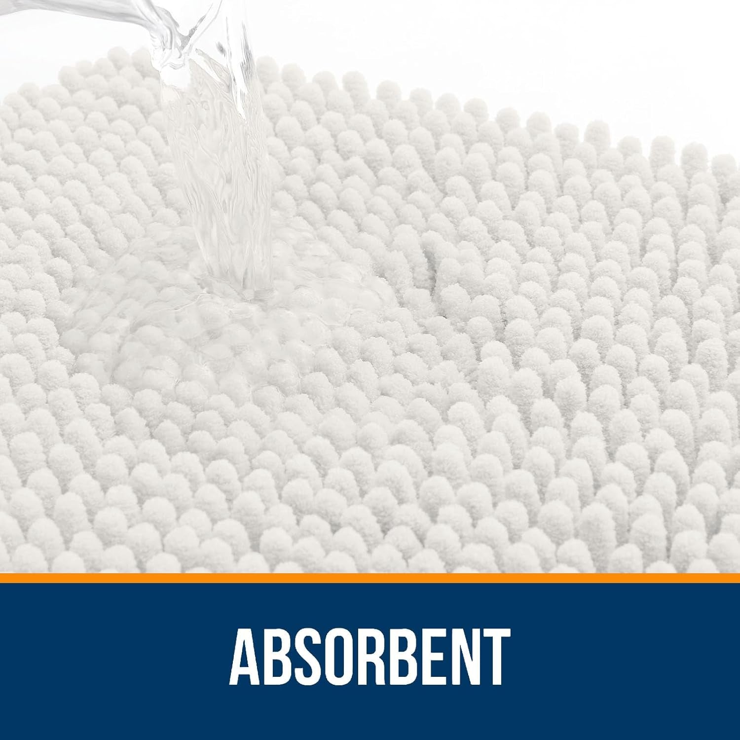 OLANLY Ultra-Soft Chenille Bath Rug