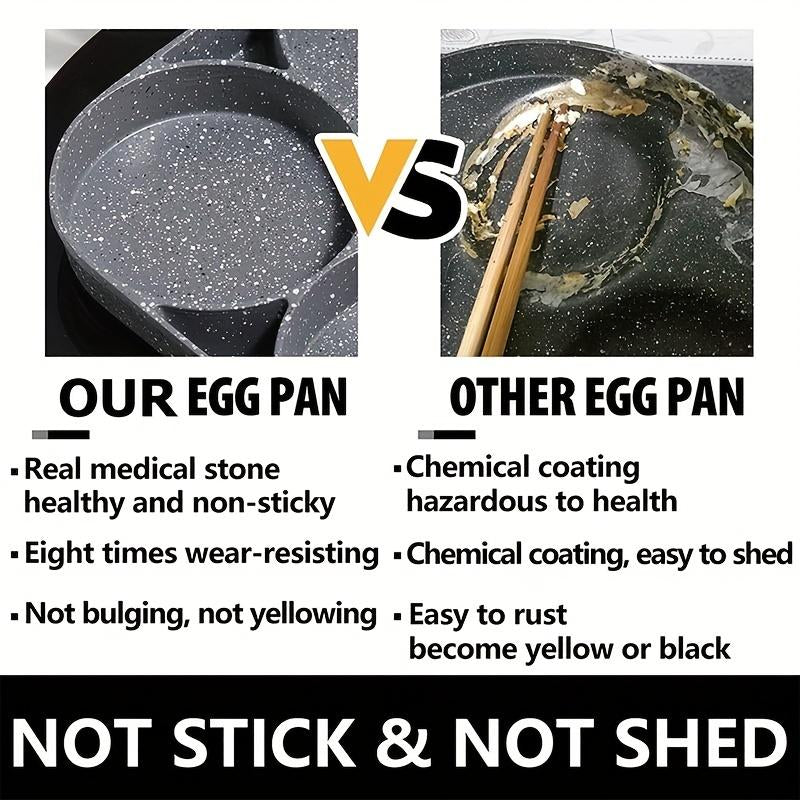  4-Hole Frying Pan | Made of Maifan Stone | Non-Stick