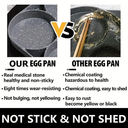  4-Hole Frying Pan | Made of Maifan Stone | Non-Stick