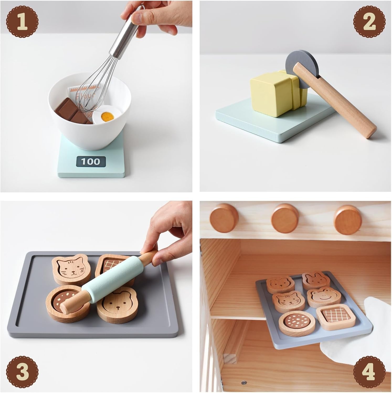 Wooden Cookie & Bakery Play Set