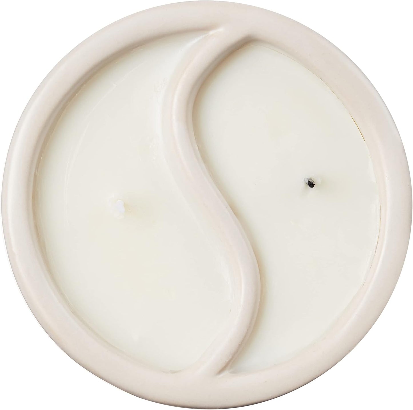 Candles YY1004Z Yin & Yang Collection Scented Candle, 11-Ounce, White - Black Salt | Teakwood