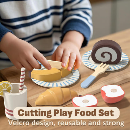  Lehoo Castle Wooden Picnic Play Food Set