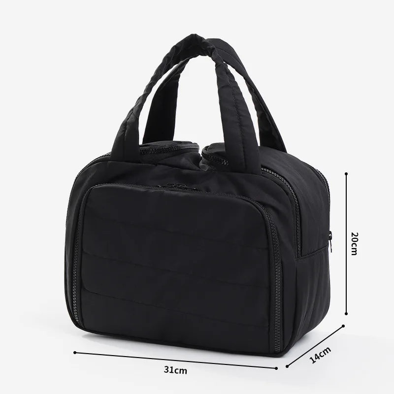 Large Capaci Portable Lightweight Makeup Bag Women's Travel Miscellaneous Storage Bag Handheld Organizer Cosmetic Pouch Wash Bag