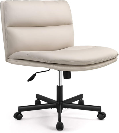 Criss Cross Armless Office Chair with Wheels