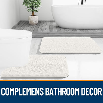 OLANLY Ultra-Soft Chenille Bath Rug