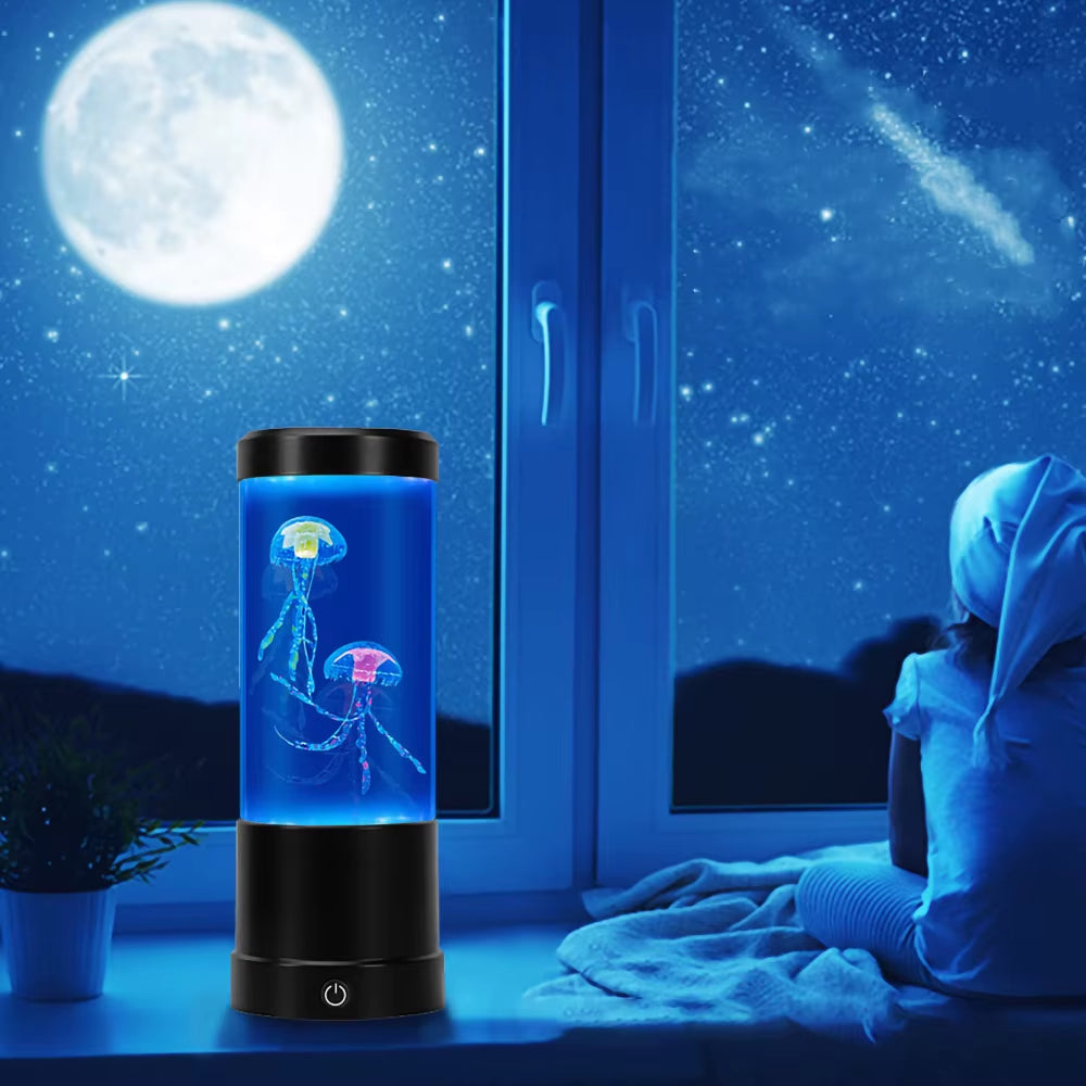 Color Changing Jellyfish Lamp Usb/Battery Powered Table Night Light
