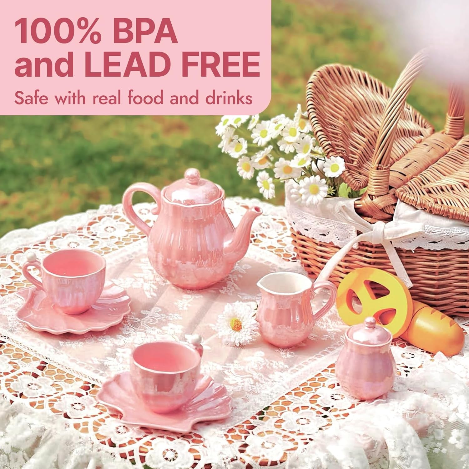 Pearl Pink Porcelain Tea Set