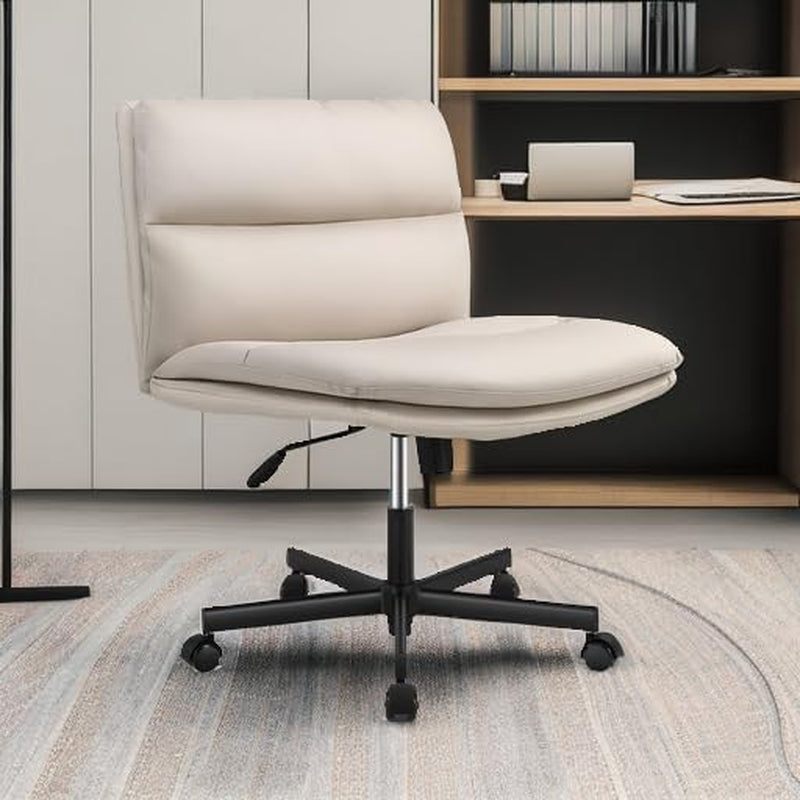 Criss Cross Armless Office Chair with Wheels