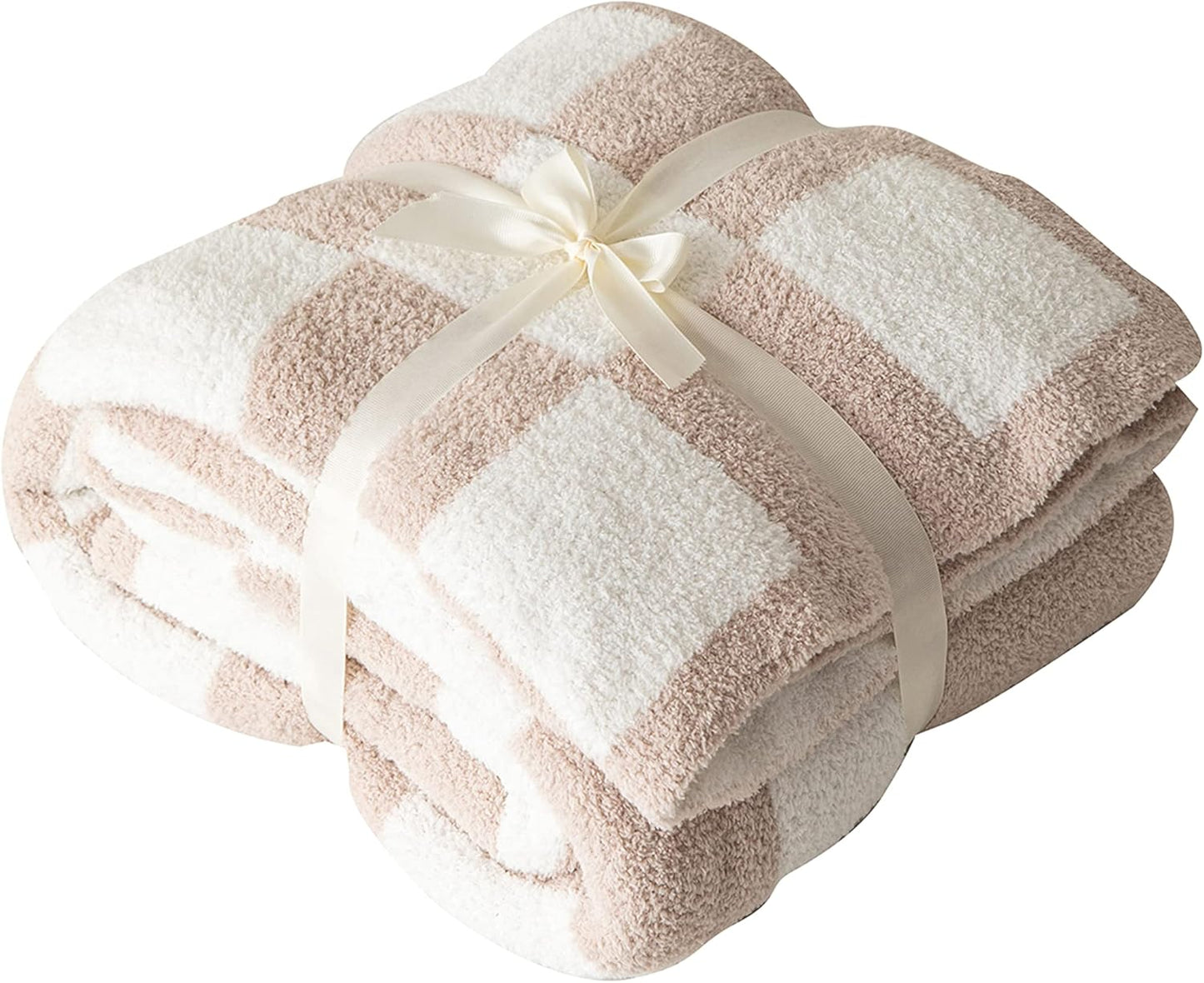 Ultra-Soft Microfiber Checkered Throw Blanket