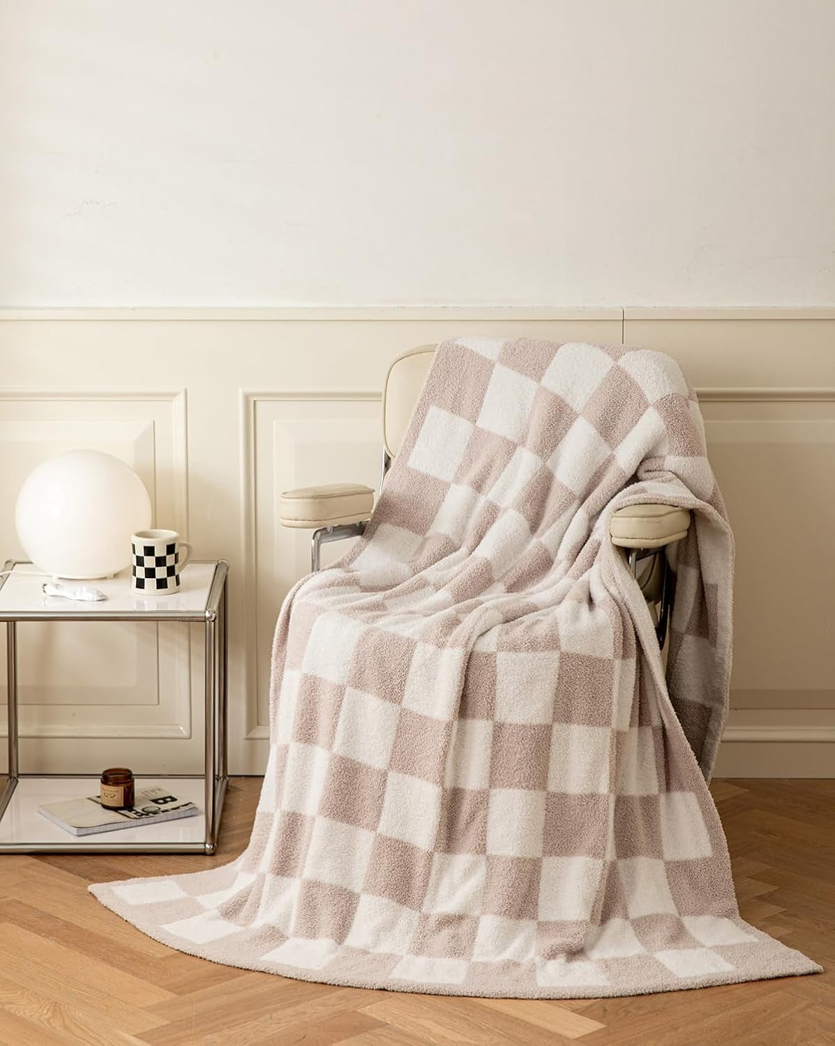 Ultra-Soft Microfiber Checkered Throw Blanket