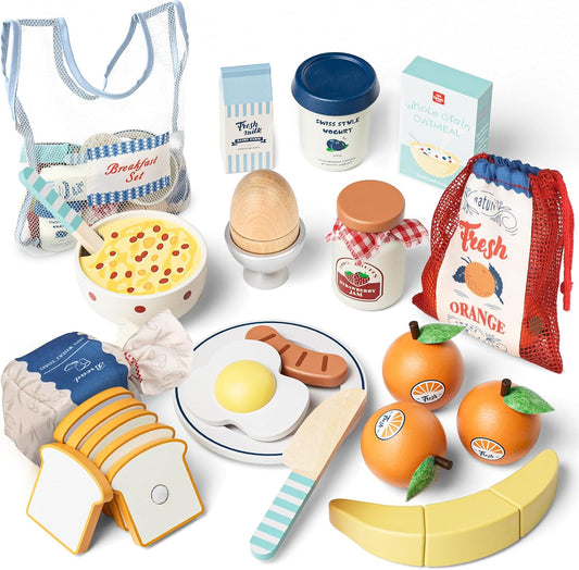 Lehoo Castle Wooden Breakfast Play Set 