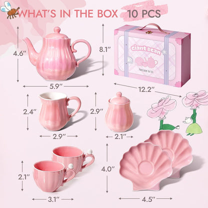 Pearl Pink Porcelain Tea Set
