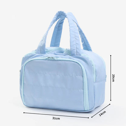 Large Capaci Portable Lightweight Makeup Bag Women's Travel Miscellaneous Storage Bag Handheld Organizer Cosmetic Pouch Wash Bag