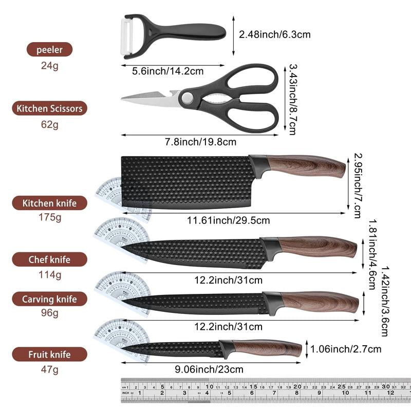 Chef's Knife Sets in Matte Black