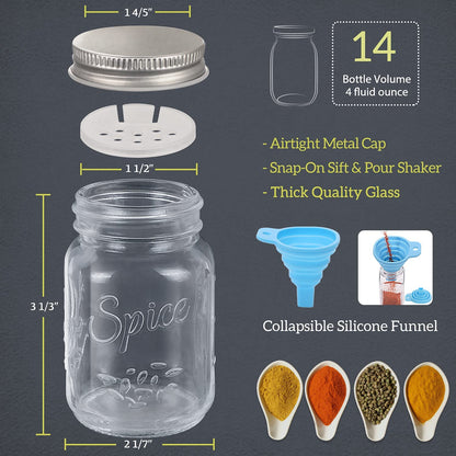 14-Piece Mini Mason Jar Spice Set 