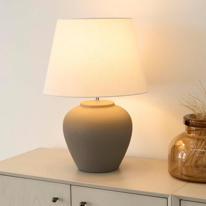  Brown Ceramic Pot Table Lamp