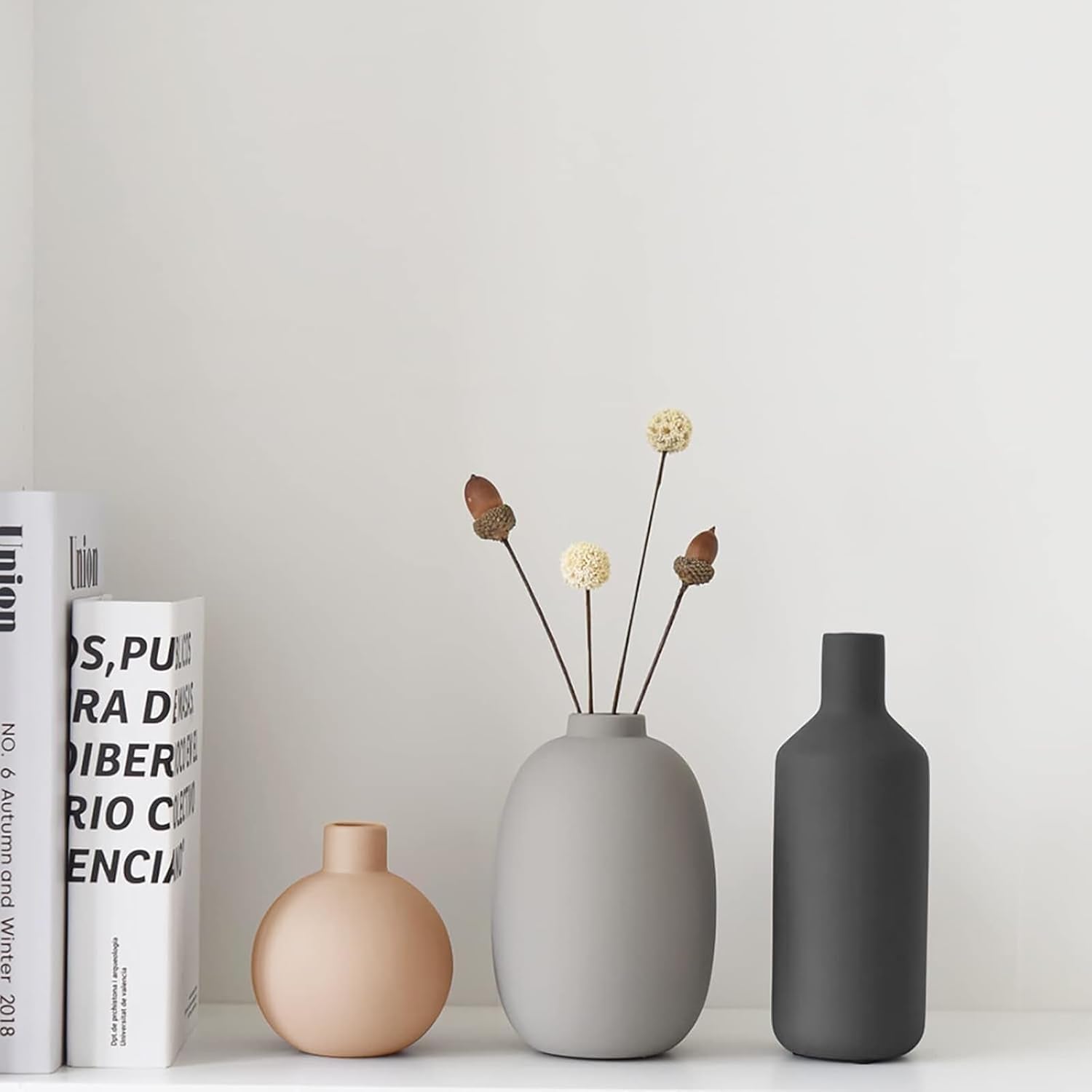 Ceramic Modern Farmhouse Vase, Set of 3