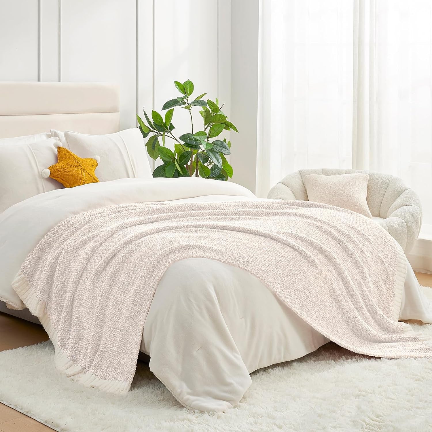Snuggle Sac Knitted Throw Blanket