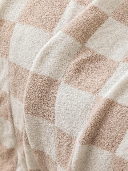 Ultra-Soft Microfiber Checkered Throw Blanket
