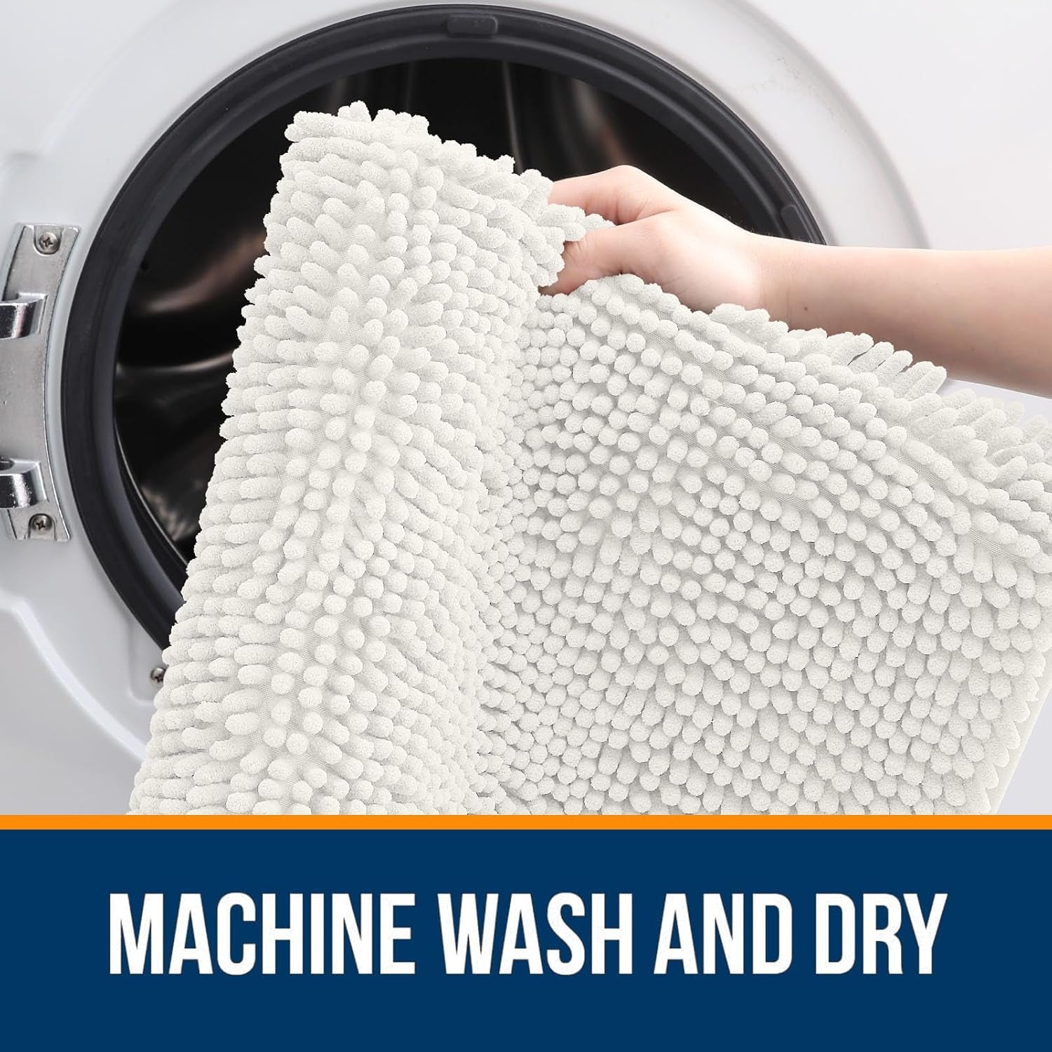 OLANLY Ultra-Soft Chenille Bath Rug